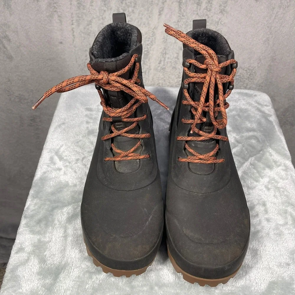 Bogs Arcata Lace Boots Mens 12 Black Waterproof Insulated Winter Snow 72754-201
